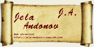 Jela Andonov vizit kartica